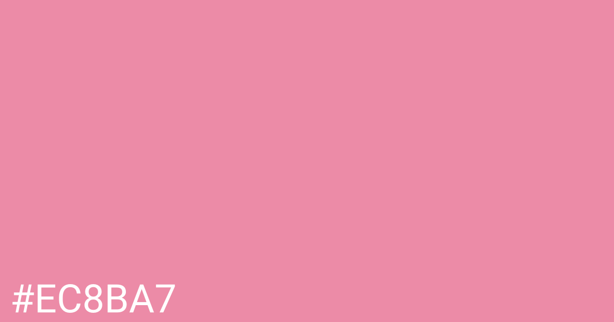 Hex color #ec8ba7 graphic