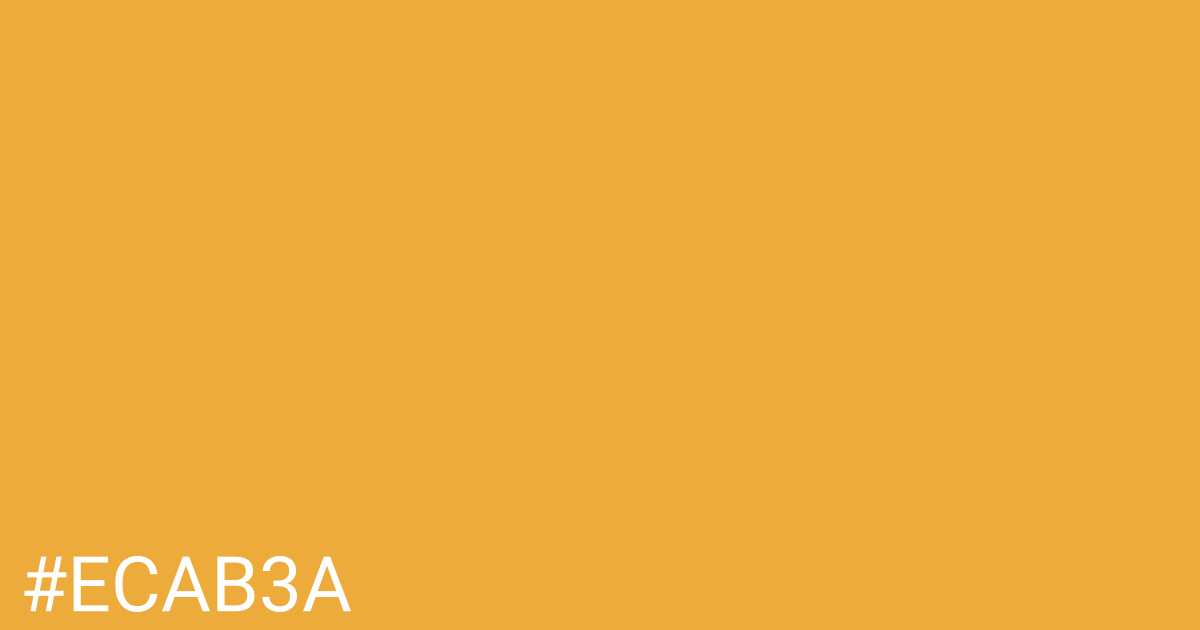 Hex color #ecab3a graphic