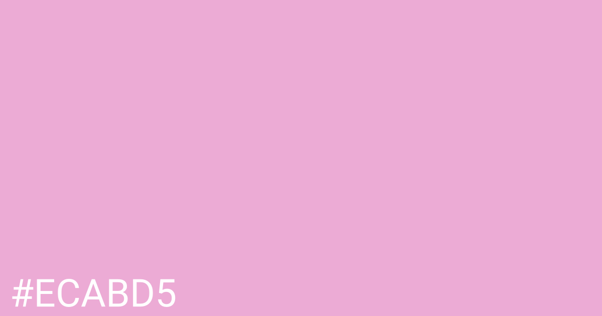 Hex color #ecabd5 graphic