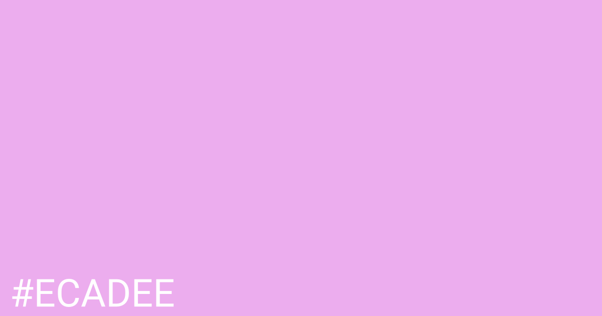 Hex color #ecadee graphic