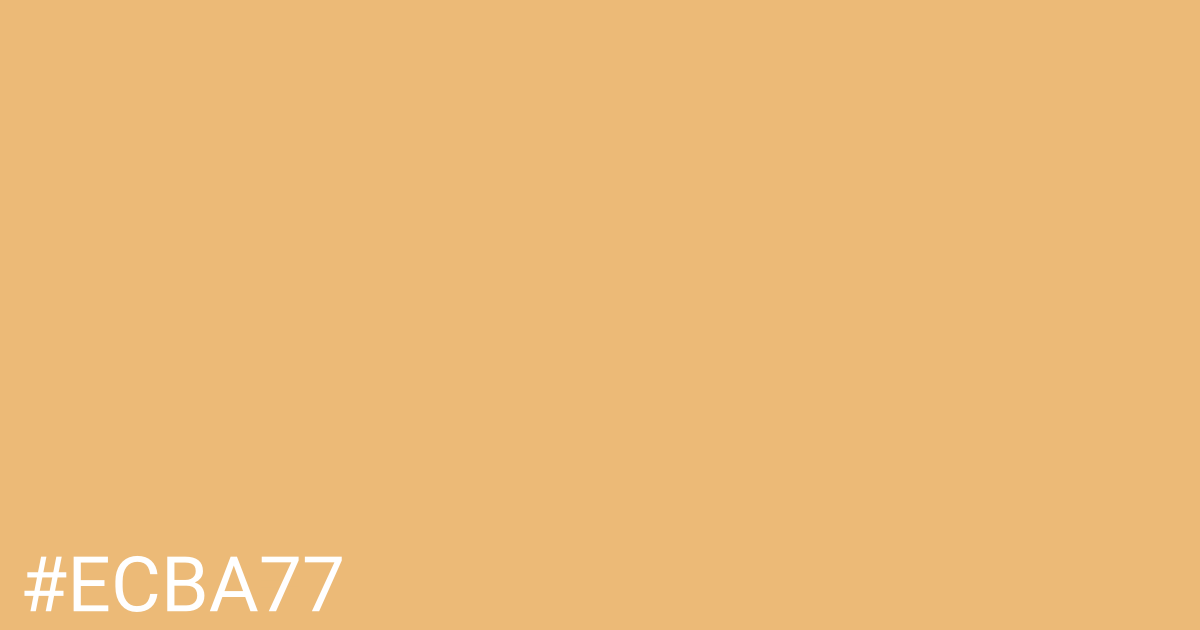Hex color #ecba77 graphic