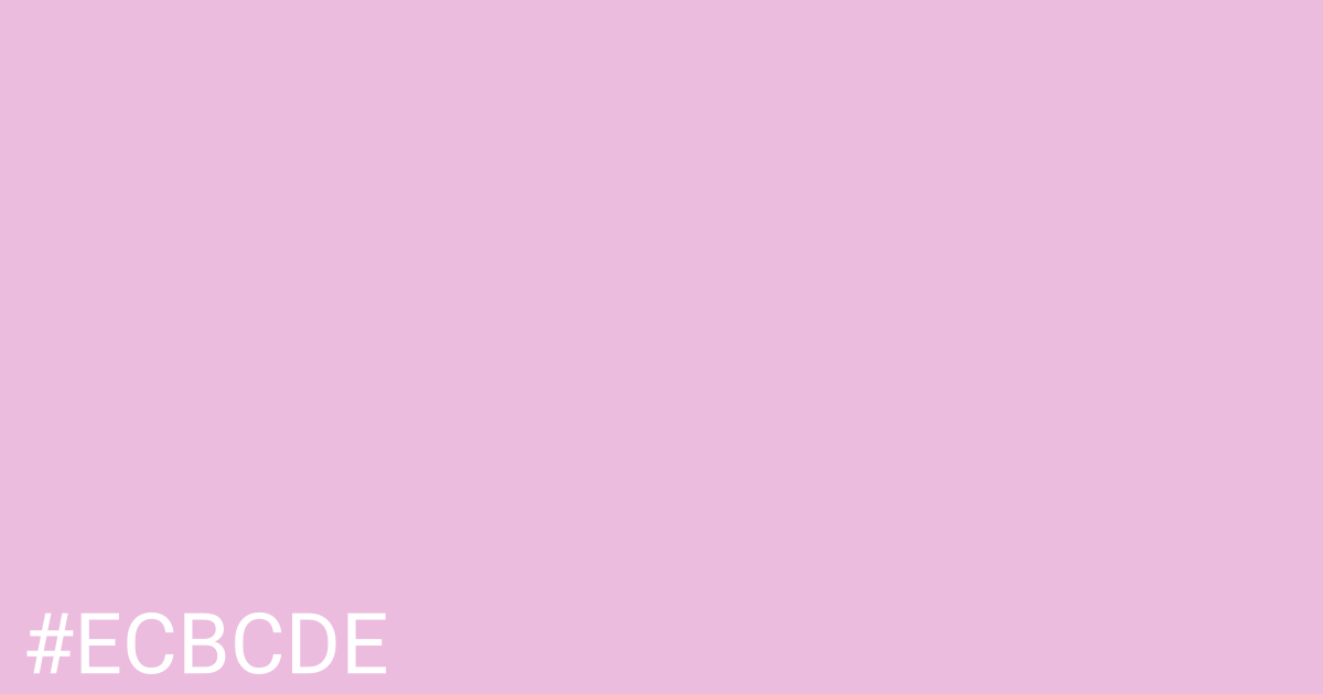 Hex color #ecbcde graphic