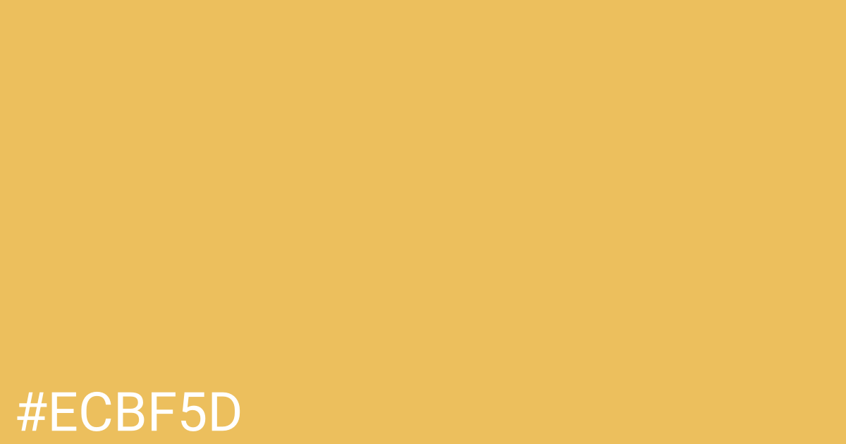 Hex color #ecbf5d graphic
