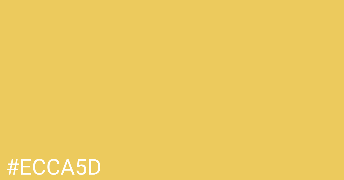 Hex color #ecca5d graphic