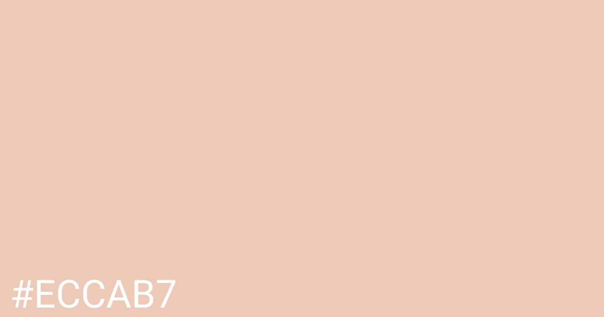 Hex color #eccab7 graphic