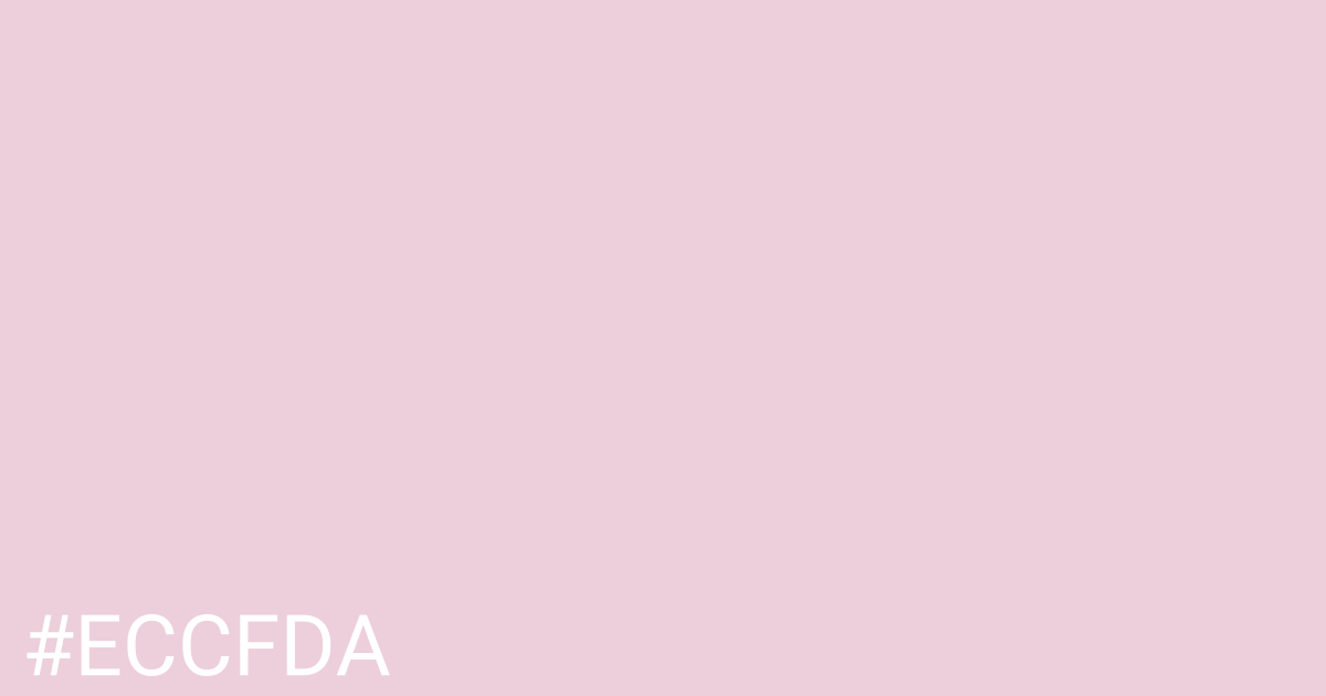 Hex color #eccfda graphic