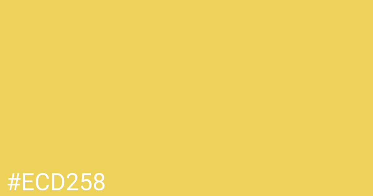 Hex color #ecd258 graphic