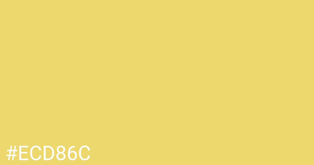 Hex color #ecd86c graphic