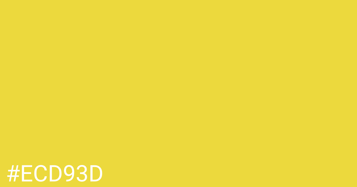 Hex color #ecd93d graphic