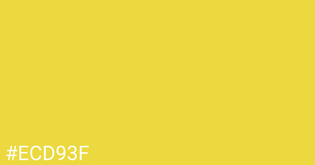 Hex color #ecd93f graphic