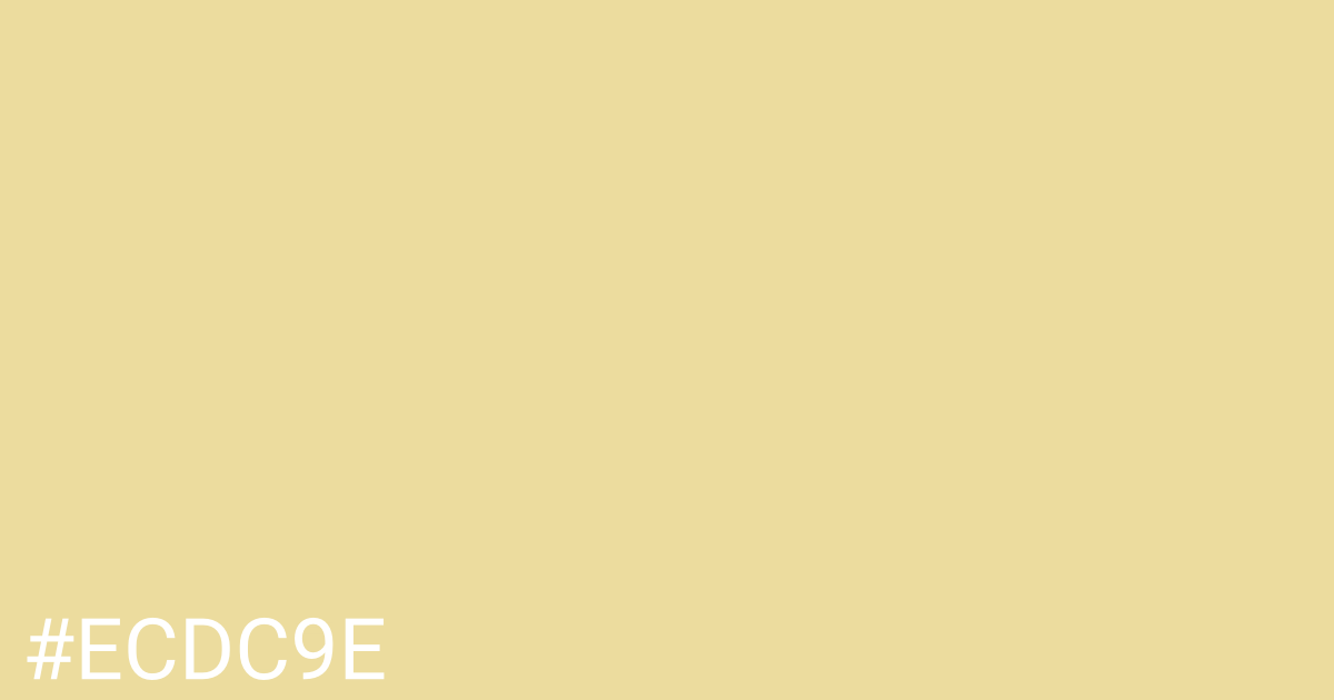 Hex color #ecdc9e graphic