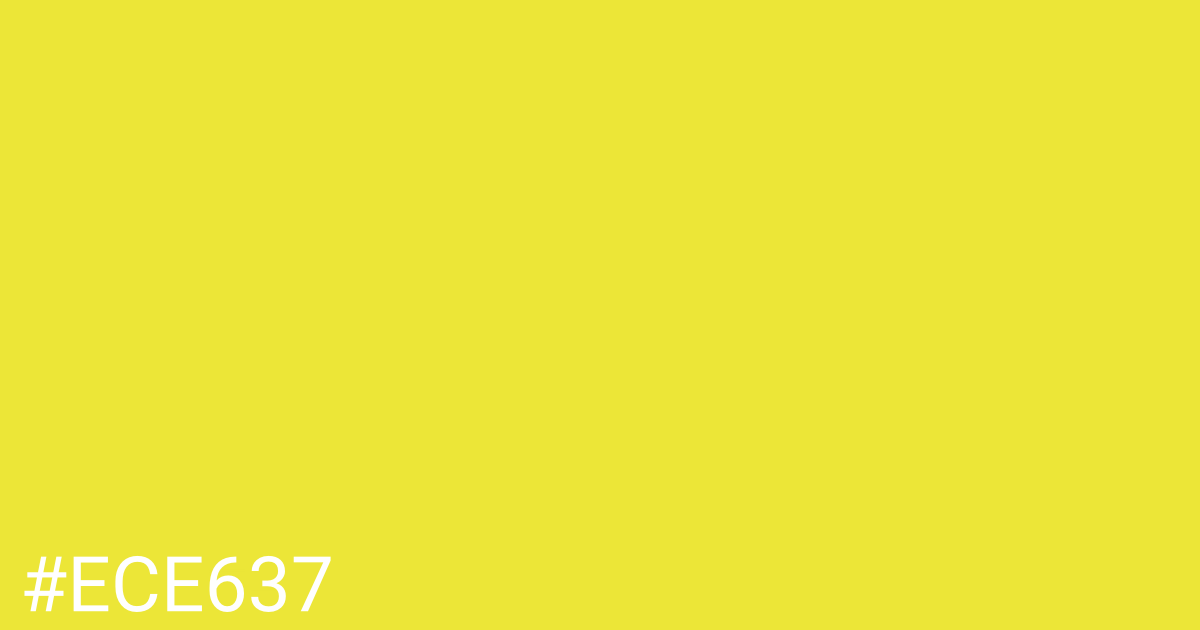 Hex color #ece637 graphic