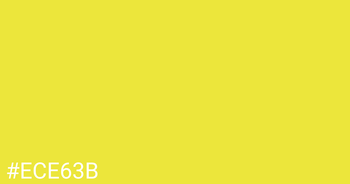 Hex color #ece63b graphic