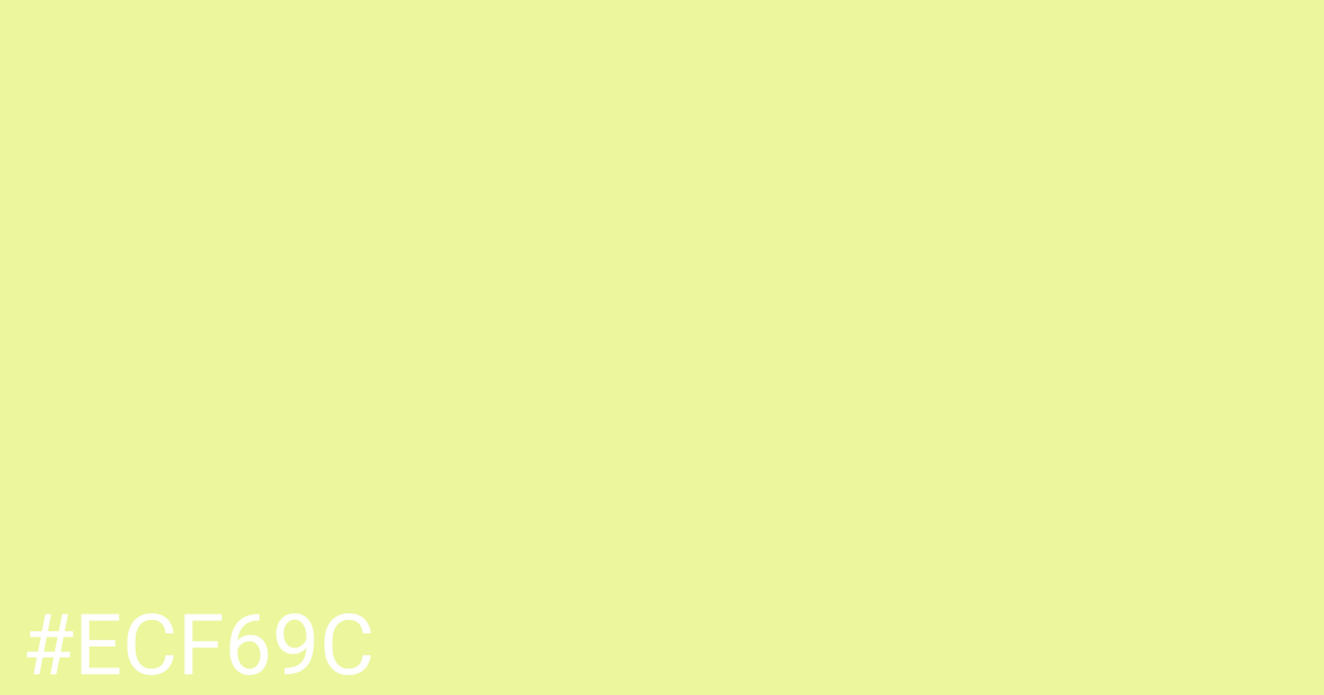 Hex color #ecf69c graphic