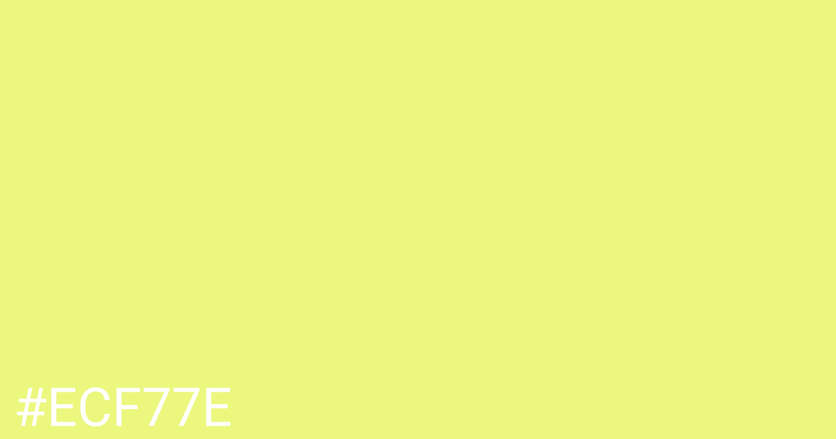 Hex color #ecf77e graphic