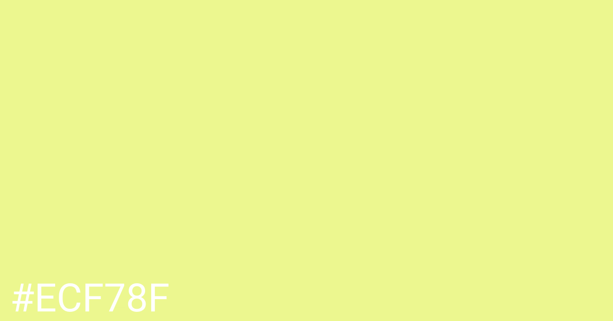 Hex color #ecf78f graphic