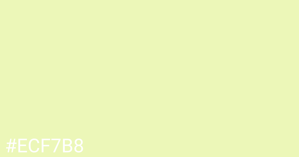 Hex color #ecf7b8 graphic