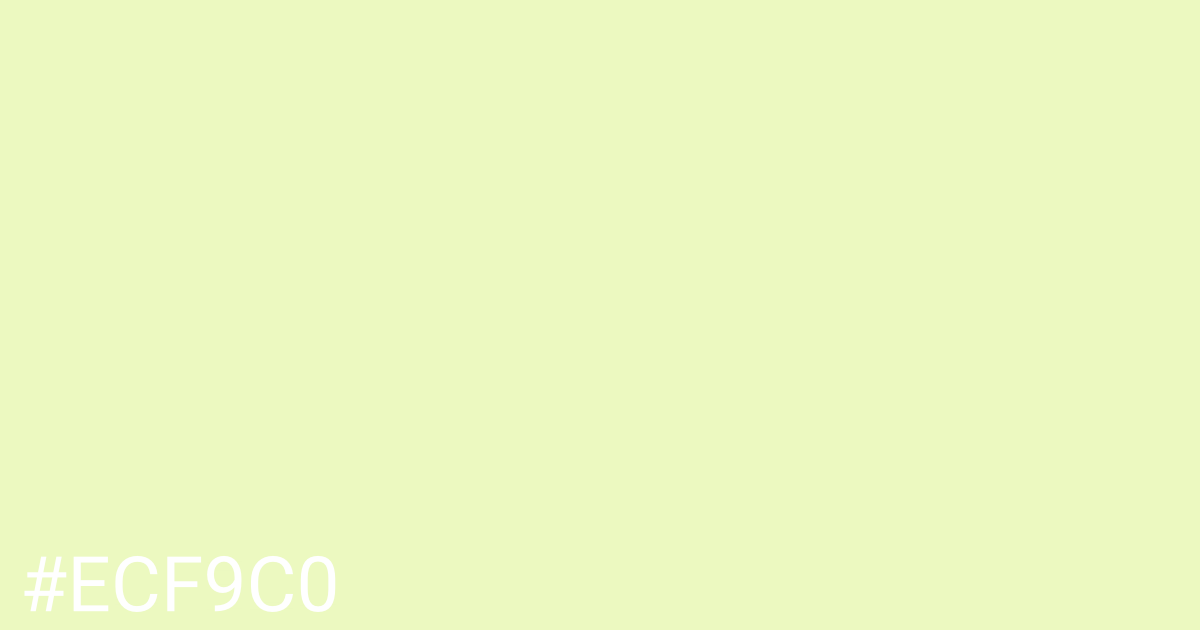 Hex color #ecf9c0 graphic