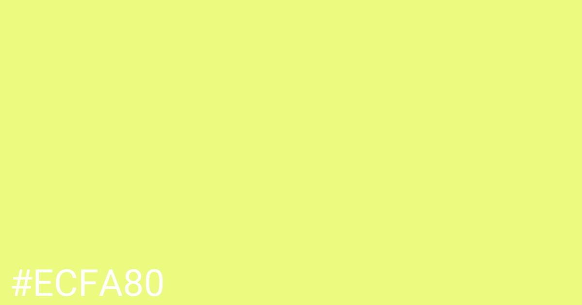 Hex color #ecfa80 graphic