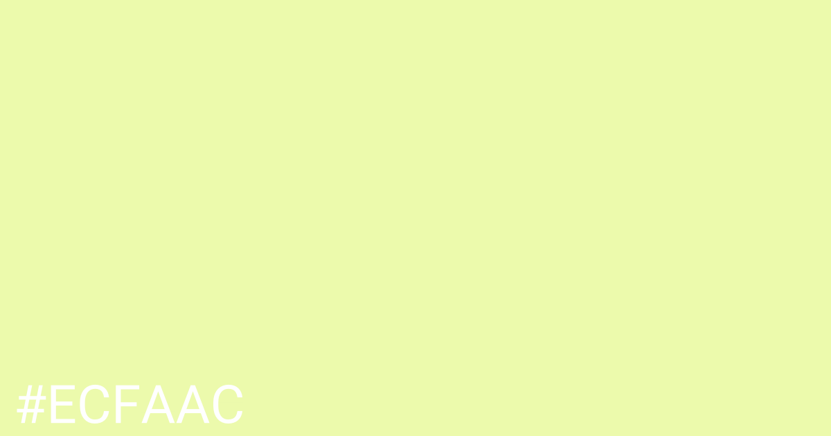 Hex color #ecfaac graphic