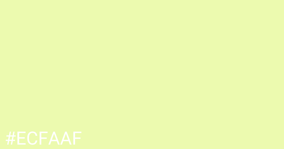 Hex color #ecfaaf graphic