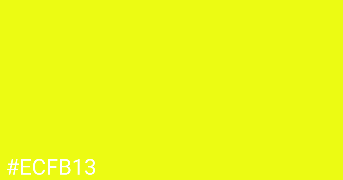 Hex color #ecfb13 graphic