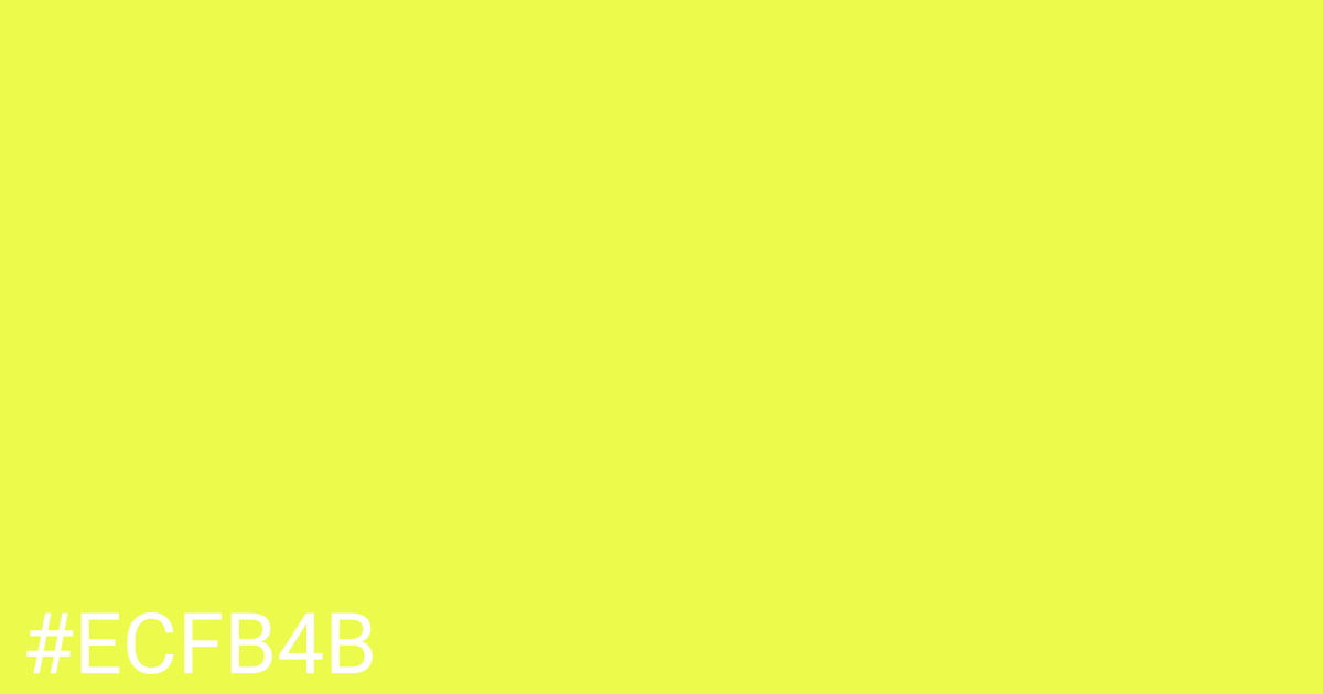 Hex color #ecfb4b graphic