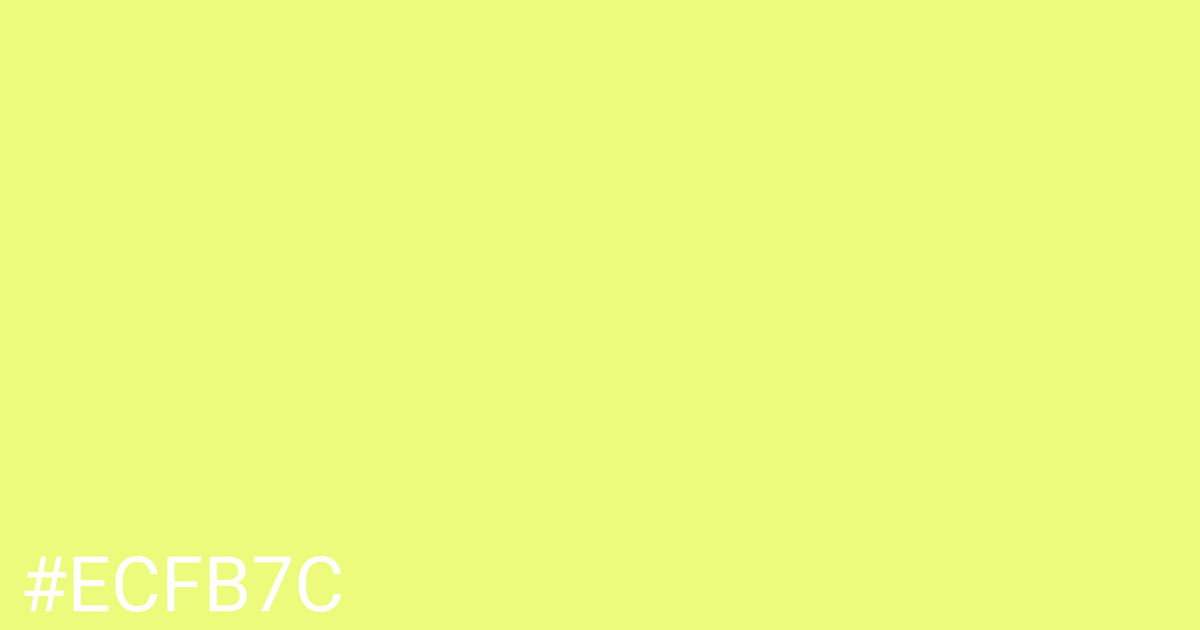 Hex color #ecfb7c graphic