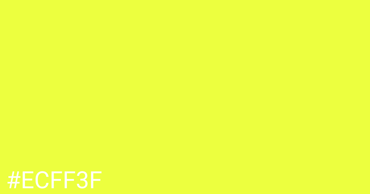 Hex color #ecff3f graphic