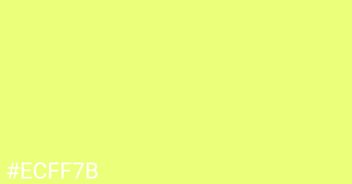 Hex color #ecff7b graphic