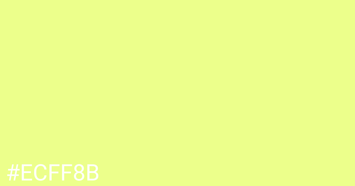 Hex color #ecff8b graphic