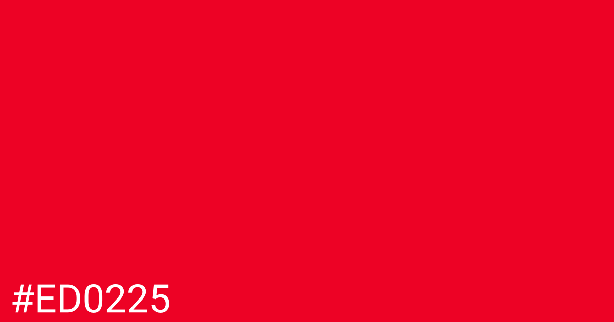 Hex color #ed0225 graphic
