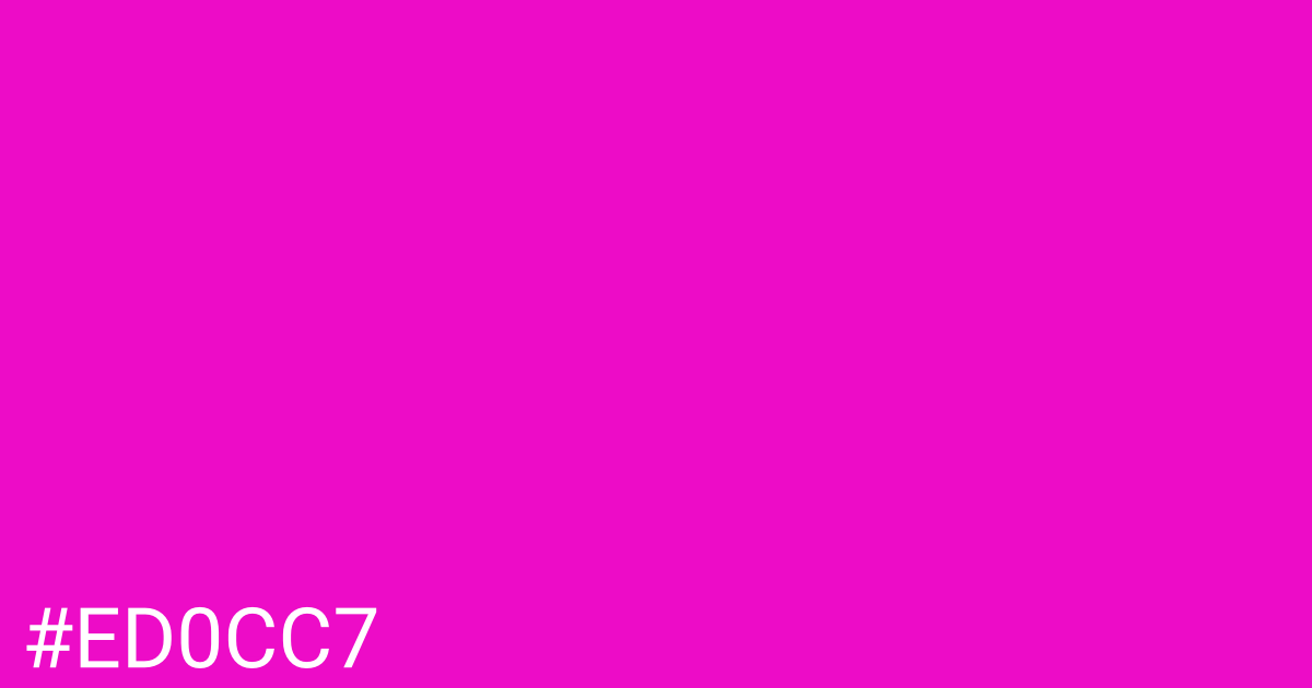 Hex color #ed0cc7 graphic
