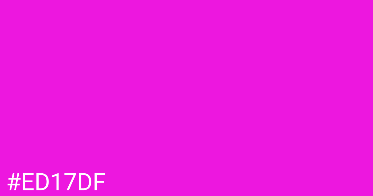 Hex color #ed17df graphic