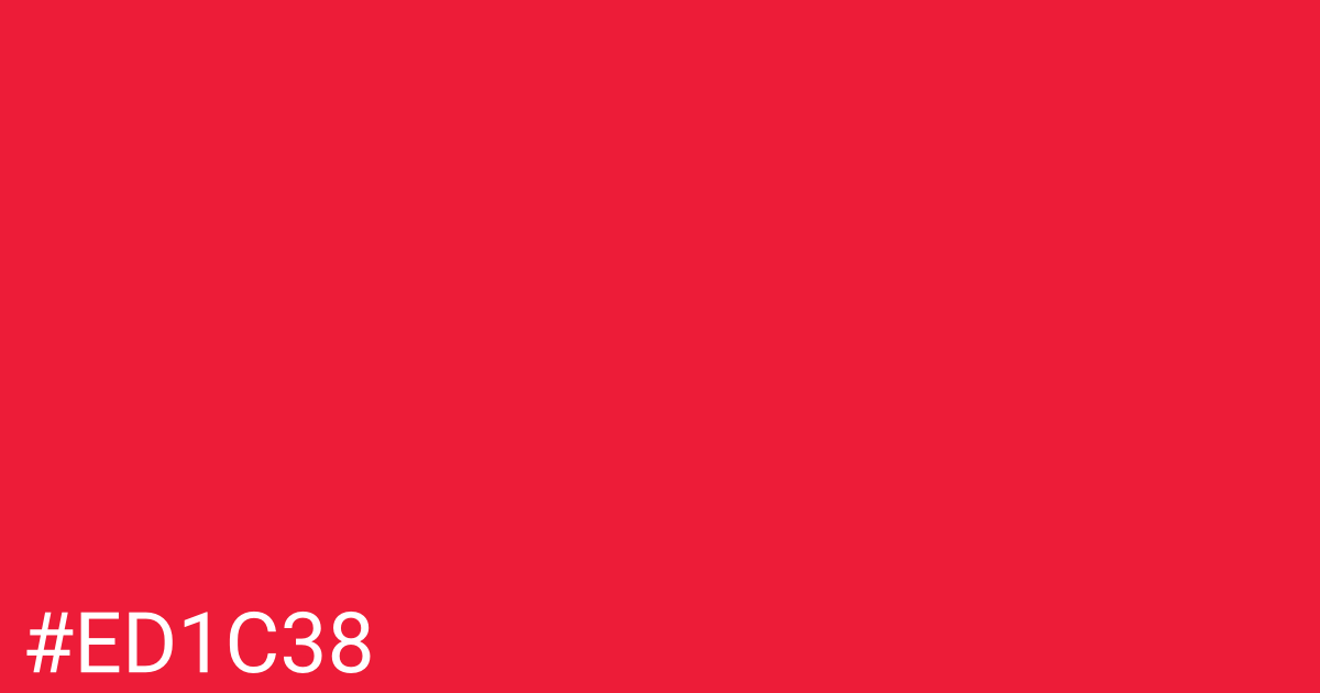 Hex color #ed1c38 graphic