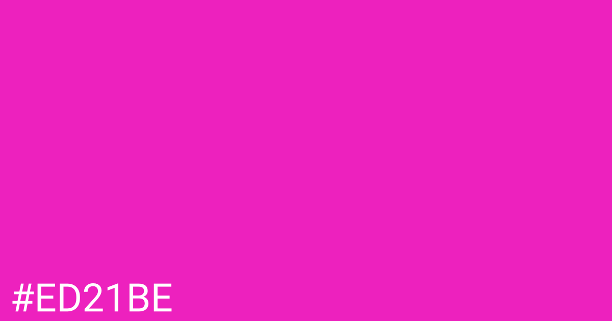 Hex color #ed21be graphic