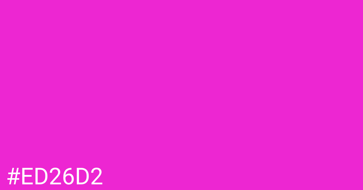 Hex color #ed26d2 graphic