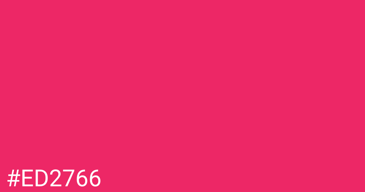 Hex color #ed2766 graphic