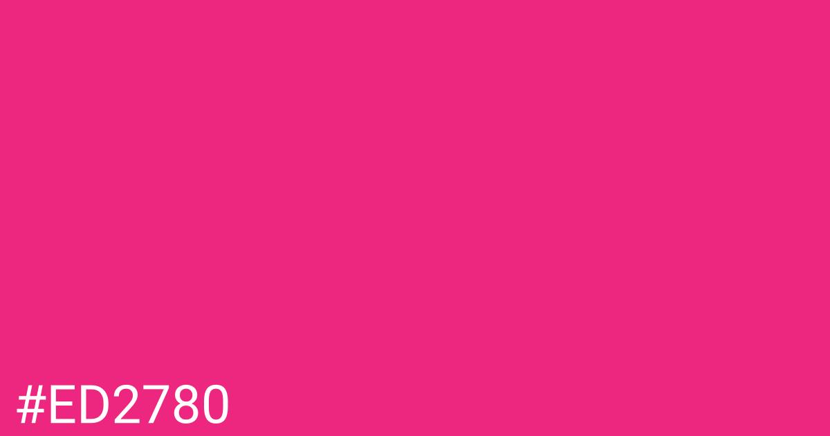 Hex color #ed2780 graphic