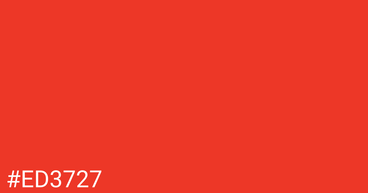 Hex color #ed3727 graphic