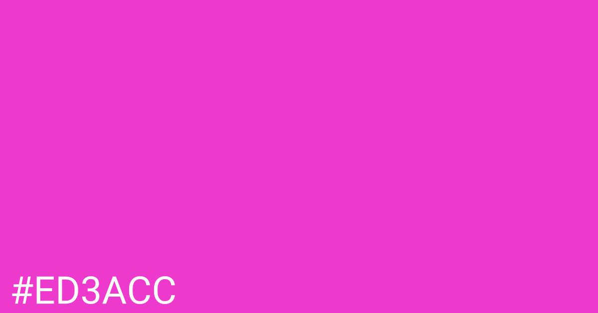 Hex color #ed3acc graphic