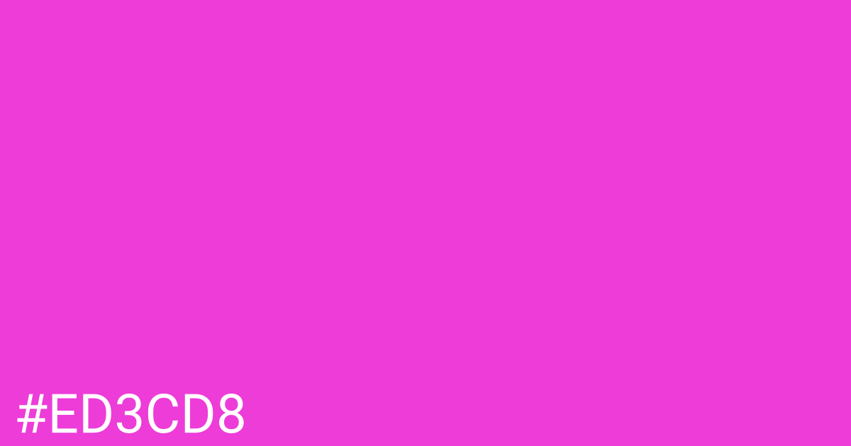 Hex color #ed3cd8 graphic