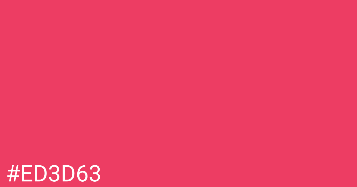 Hex color #ed3d63 graphic