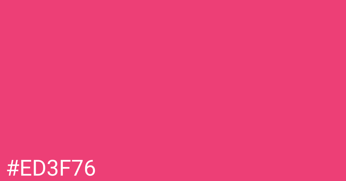 Hex color #ed3f76 graphic