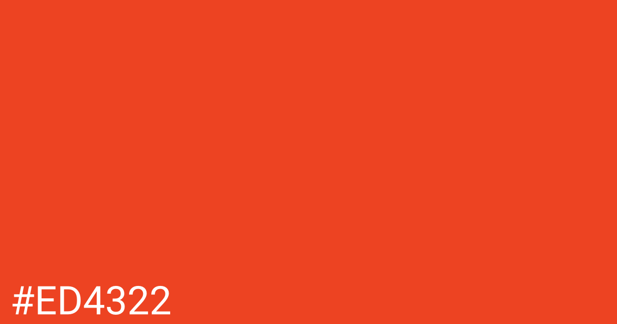 Hex color #ed4322 graphic