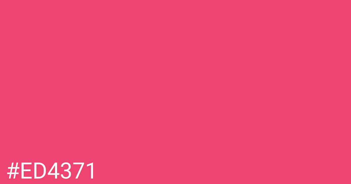 Hex color #ed4371 graphic