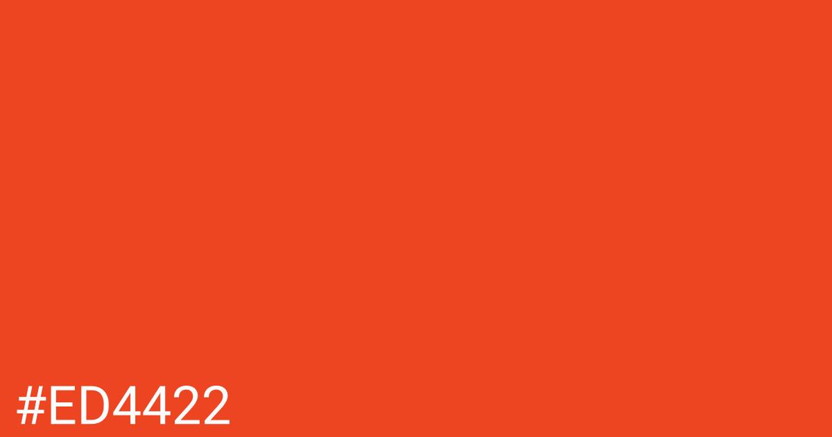 Hex color #ed4422 graphic