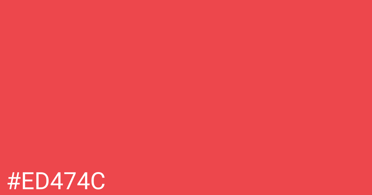 Hex color #ed474c graphic