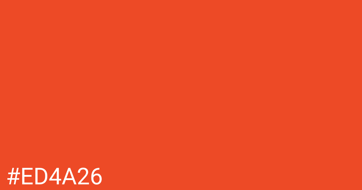 Hex color #ed4a26 graphic