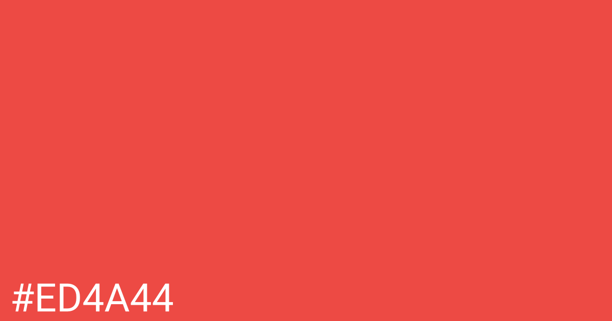 Hex color #ed4a44 graphic
